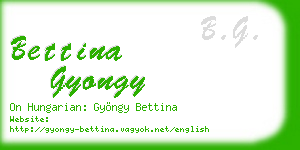 bettina gyongy business card