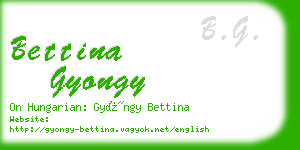 bettina gyongy business card